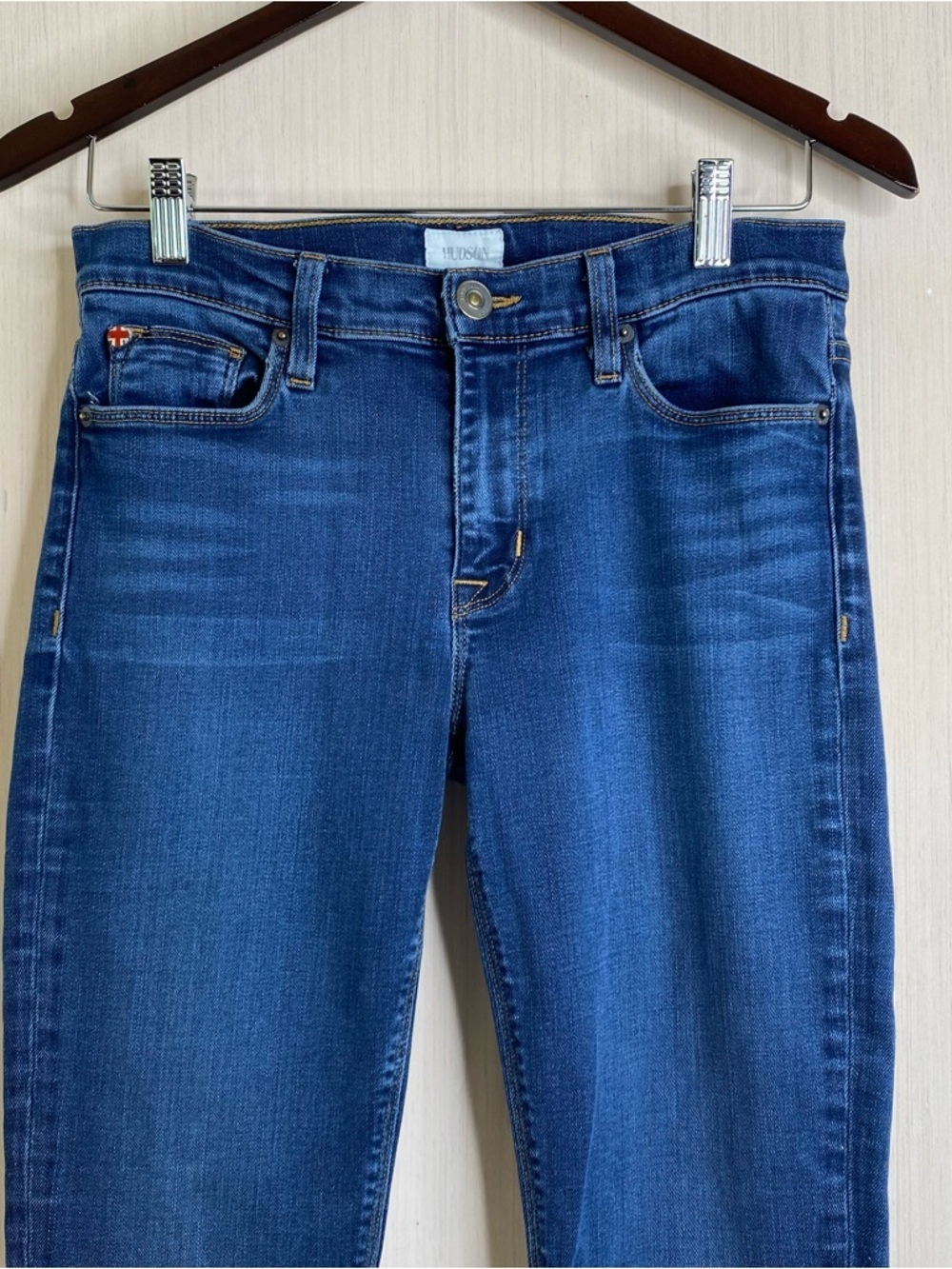 Hudson Women's NICO Midrise Super Skinny Jeans Dark Wash Size 28 - Picture 4 of 12